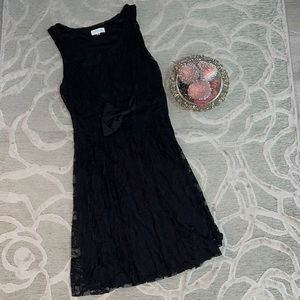 NWOT🌷MONTEAU🌷Black stretch lace fit flare now waist dress